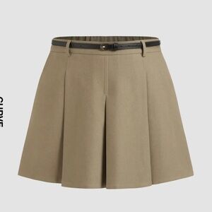 Cider Curve Pleated Mini Skort